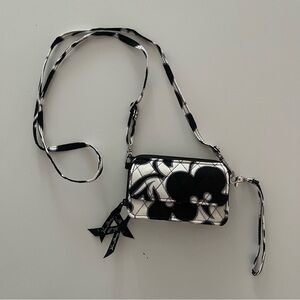 Vera Bradley‎ - Retires Night and Day black/white pattern - wristlet/crossbody